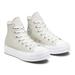 Converse Shoes | Converse Chuck Taylor All Star Lift High-Top Faux Leather Light Bone Platform | Color: White | Size: 9