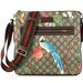 Gucci Bags | Gucci Front Zip Messenger Tian Print Gg Coated Canvas- Medium | Color: Brown/Silver | Size: Os