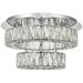 Monroe 17 3/4" Wide Chrome 2-Ring LED Chip Ceiling Light