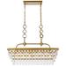 Nordic 32" Rectangle Pendant In Brass