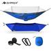 AYAMAYA [3 in 1]Camping Hammock with Mosquito Net & Sunshade Cloth & Tree Straps for 2/Double Person Portable Parachute Nylon Lightweight Big Pop Up Swing Hammock (Blue)