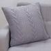 Assile 18 x18 Grey Farmhouse Decorative Pillow Covers Knit Fabric Design Square Throw Pillows for Couch Sofa Bed