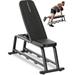 Motion Space 5 Adjustable Weight Bench 1200lb Workout from Home Fitness Stable Durable Heavy Incline Bench Multi-Purpose Strength Training Bench for Full Body Workout