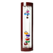 Glass Galileo Thermometer A Design with Multi-Colored Spheres in a Cherry Finished Wood Frame