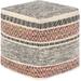 UNSTUFFED Pouf Ottoman Cover-REDEARTH Textured Boho Storage Cube Poof Decorative Pouffe Farmhouse Extra Seat Accent Footrest for Living Room Bedroom; 100% Cotton 18 x18 x18 ; Motley Bohemia