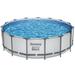 Steel Pro MAX 15 x 48 Prismatic Stone Above Ground Pool Set