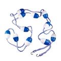 Andoer 5m / 16.4 ft Pool Safety Float Lines Blue and White Divider Rope Pool Rope Cordon Pool Safety Divider Lane Line with Floats Hooks Swim Lane Rope Swimming Pool Divider Lane Rope Pool Equipm