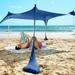 SUN NINJA Pop Up Navy Blue Beach Tent UPF50+ with Shovel Pegs & Stability Poles
