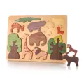 Puzzle éducatif en bois 3D pour enfants Puzzle Animal de dessin animé blocs de formes cognitives