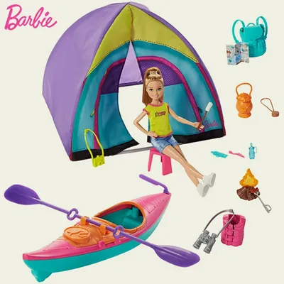 Ensemble de scénarios de camping d'été Barbie Team Stacie pour enfants maison de jeu loisirs