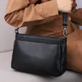 2 sacs messagers en cuir à fermeture éclair pour femmes sac initié en cuir véritable sac à