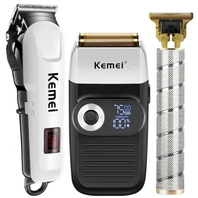 Kemei – tondeuse à cheveux professionnelle sans fil rasoir électrique Rechargeable pour barbe et