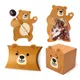 Sacs à bonbons ours mignon de dessin animé pour enfants boîtes à strass ours brun décorations de