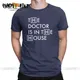 T-Shirt homme "The Doctor Is In The House" 100% coton col ras du cou classique grande taille