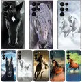 Coque de téléphone animal cheval en cours d'exécution pour Samsung Galaxy S23 S22 S21 Ultra S20 FE