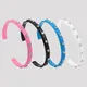 New Fashion Candy Color Hand-painted Open Cuff Bracelet with Geometric Square Crystal Bangle for