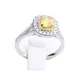 HOYON – bague de mariage en pierre Citrine pour femme et fille ensemble de Micro bijoux en Zircon