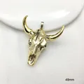 Pendentif tête de buffle de taureau oxhead breloques pavées pour la fabrication de colliers de