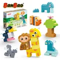 BanBao-Ensemble de gros blocs de bricolage Duplo pour enfants jouets de collection d'animaux