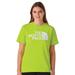 The North Face Women's Short-Sleeved Half Dome Tee (Size M) LED Yellow/White/Lime/(Past Season), Cotton