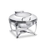 Eastern Tabletop 3918GS Park Avenue 6 qt Round Induction Chafer w/ Hinged Glass Lid, Stainless Steel