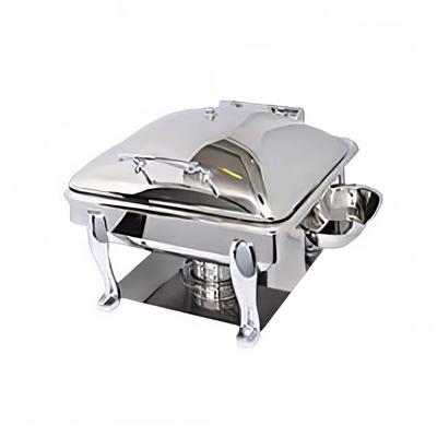 Eastern Tabletop 3934S Crown 6 qt Square Induction Chafer w/ Hinged Lid, Stainless Steel