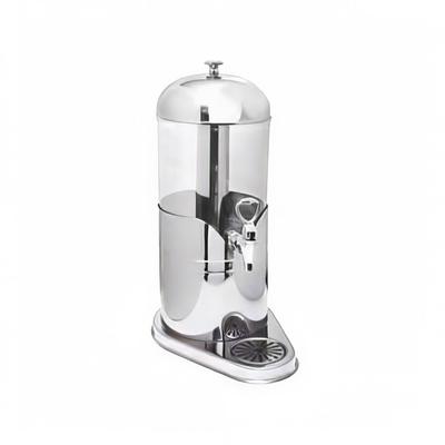 Eastern Tabletop 7582 2 gal Beverage Dispenser w/ Ice Chamber - Plastic Container, Stainless Base, Silver