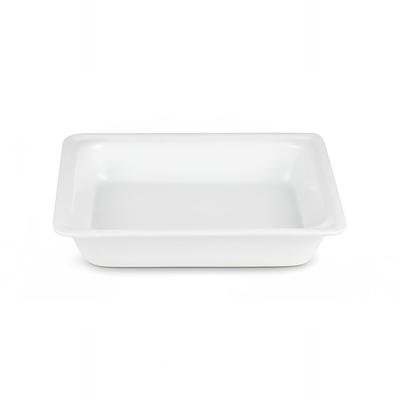 Eastern Tabletop PFP114 6 qt Square Chafer Food Pan, Porcelain, White