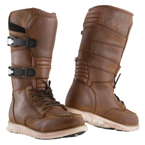 HolyFreedom Terminator High wasserdichte Motorradstiefel, braun, Größe 44