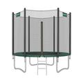 Songmics - Trampoline extérieur avec Échelle et Filet de Protection - Diamètre 244cm, Noir et Vert