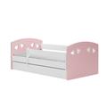 KocotKids »Julia« Bett in weiß/rosa 160x80 cm / mit Bettschublade