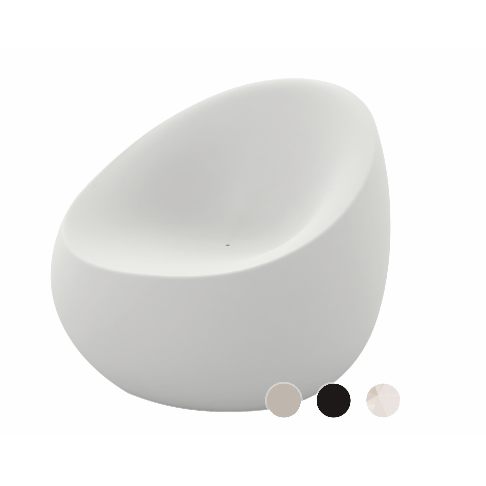 Vondom »STONE« Outdoor Lounge Sessel Lackiert Hochglanz / White