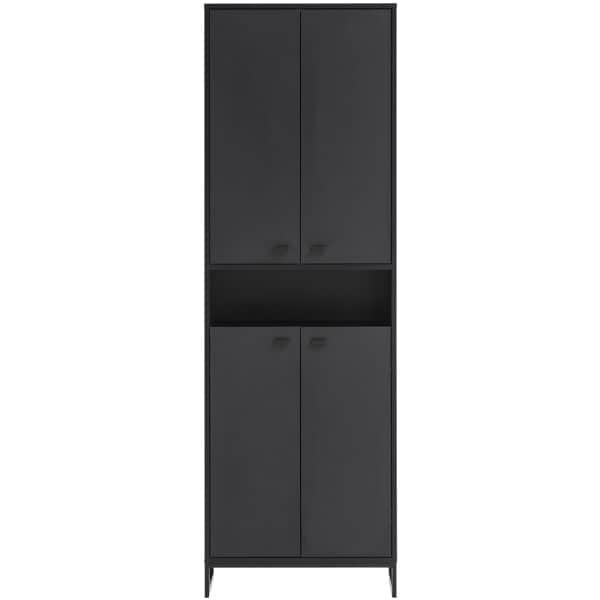 Möbelpartner Schuhschrank »Janne« bis zu 12 Schuhe schwarz, 60.2x185.5x33.1 cm