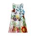 Girls Sleeveless Party Dress Kids Dresses Toddler Summer Printing Princess Baby Girls Dress Skirt Dress for Girl Christmas Sweater Girls 18m Girl Dress Dinosaur Outfit for Girls Size 24 Months Dresses