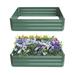 4-ft x 3-ft x 11-inch Raised Garden Bed Planter Box in Green Steel Metal - 36.00 x 48.00 x 12.00 Inches