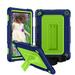 Fire HD 8 / HD 8 Plus Tablet Case 12 Gen 2022 SOATUTO Heavy Duty Shockproof Protective Case Built in Kickstand & Shoulder Strap for Fire HD 8 Kids / HD 8 Kids Pro 10th Gen 2020 - Navy+Green