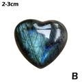 Natural Crystal Moonstone Heart Shape Polished Quartz Stone Healing GX W8X1