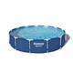 Bestway Frame Pool Set mit Filterpumpe, PVC / Stahl, Ø 396 x 84 cm, dunkelblau, rund, 8680 L