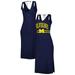 Women's G-III 4Her by Carl Banks Navy Michigan Wolverines Training V-Neck Maxi Dress