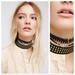 Free People Jewelry | Free People Unnatural Summoning Leather Choker Set | Color: Black/Gold | Size: Os
