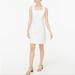 J. Crew Dresses | J. Crew Factory Scalloped Basketweave Square Neck Dress White Size:12 | Color: White | Size: 12