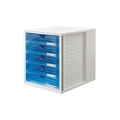 HAN Schrankset transparent/blau A4 5 Schübe geschlossen Image