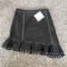 Zara Skirts | Nwt Zara Faux Leather Skirt Studs Detail Asymmetrical Mini Skirt | Color: Black/Brown | Size: Xs