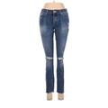 Lucky Brand Jeans - Low Rise Skinny Leg Denim: Blue Bottoms - Women's Size 3 - Dark Wash