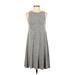Kenneth Cole New York Casual Dress - A-Line: Gray Solid Dresses - Women's Size X-Small