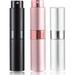 3 Pcs 8ML Portable Perfume Refillable Bottle Mini Atomizer Perfume Bottle Atomiser Spray Bottle Empty Perfume Travel Bottle Small Refillable Perfume Atomiser Bottles with Droppers(Black+Pink+Silver)