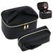 Makeup Bag 2 Pcs Cosmetic Bag Waterproof Large Make Up Bag for Travel Bow-Knot Storage Bag Portable Cosmetic Pouch Makeup Brush Organizer Toiletry Case for Women and Girls Black