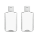 PQS 2 OZ Refillable Travel Bottles Flip-Top Cap - Liquids/Gels/Lotions (Empty Bottles) (2 Bottles)