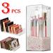 1 Piece Makeup Brush Holder Dustproof Cosmetic Brush Organiser Storage Box Eyeshadow Palette Organiser Acrylic Makeup Organiser (3 Pack)