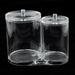 Acrylic Cotton Balls Holder - Clear Bathroom Vanity Decor Canister Jar Dispenser & Organizer Container For Makeup Pads Swabs Cotton Buds